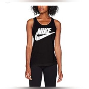 Nike Black and White Essentials Tank Top. Size Large